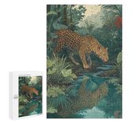 Jaguar in Amazon Rainforest-1 Puzzle 1000 Pièces Educa Jouet en Bois Cadeau Unique Décoration Intérieure Jeu Éducatif Challenge Toy Adultes Et Enfants À Partir De 14 Ans 1000 PCS