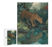 Jaguar in Amazon Rainforest-1 Puzzle 1000 Pièces Educa Jouet en Bois Cadeau Unique Décoration Intérieure Jeu Éducatif Challenge Toy Adultes Et Enfants À Partir De 14 Ans 500 PCS