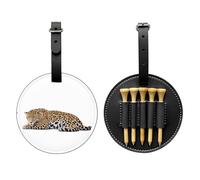 Jaguar in den Sac de rangement pour tee de golf imprimé noir - Design portable, facile à organiser, noir, taille unique
