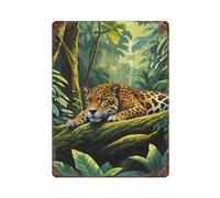 Jaguar in The Jungle Plaque En Métal Vintage Pour Bars, Décoration Intérieure, Maison, Ferme, Cafés, Bureau, Magasin15.7"x11.8"