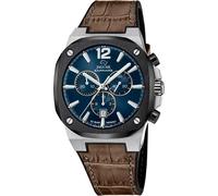 Jaguar J1026/2 SWISS MADE Chronograph Montre Homme Bracelet cuir Chrono Date brun