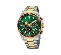 JAGUAR J862/3 Montre de la Collection Executive avec boîtier de 43,5 mm Vert avec Bracelet en Acier Bicolore pour Homme