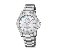 JAGUAR J870/1 Montre de la Collection Woman, boîtier de 34 mm Blanc avec Bracelet en Acier pour Femme