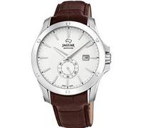 Jaguar Montre ACAMAR J878/1 – Boîtier 44 mm argenté, bracelet en cuir marron, homme