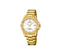 JAGUAR J898/3 Montre de la Collection Woman avec boîtier Blanc de 34 mm avec Bracelet plaqué pour Femme