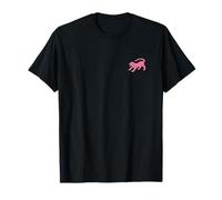 Jaguar Minimalist Red Pink Heart Femmes Filles T-Shirt