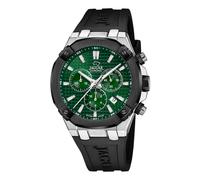 Jaguar Montre à affichage analogique vert / noir / argent, Taille One Size