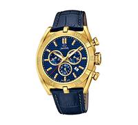 JAGUAR Montre modèle J858/2 de la Collection Executive, boîtier de 45,8 mm, Bracelet en Cuir Bleu pour Homme