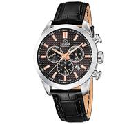 JAGUAR Montre modèle J866/4 de la Collection ACAMAR, boîtier de 43 mm, Bracelet en Cuir Noir pour Homme, Unique, Bracelet