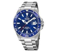 JAGUAR Montre modèle J886/1 de la Collection AUTOMATICO, boîtier de 43,5 mm Bleu avec Bracelet en Acier pour Homme, Unique, Bracelet