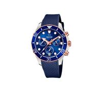 JAGUAR Montre modèle J890 / 4 de la Collection Woman, boîtier 38,50/38,50 mm avec Bracelet Caoutchouc Bleu foncé pour Femme J890/4