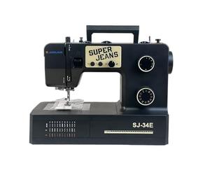 Jaguar SJ-34E Machine à Coudre Robuste Super Jeans | 34 Points | Électronique | Table d'Extension | Enfile-Aiguille Auto | Canette à Insérer | Moteur Servo | LED | Bras Libre | Pour Tissus Épais