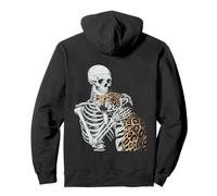 Jaguar Squelette Léopard Halloween Sweat à Capuche