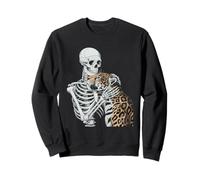 Jaguar Squelette Léopard Halloween Sweatshirt