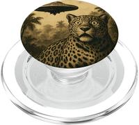 Jaguar Ufo surprend une rencontre amusante de science-fiction extraterrestre vintage PopSockets PopGrip pour MagSafe
