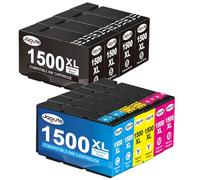 Jagute 1500XL Cartouches d'encre pour Canon PGI-1500XL PGI-1500 Remplacement pour Canon Maxify MB2050 MB2150 MB2750 MB2000 MB2050 MB2155 MB2300 MB2350, 10 Pack (4Noir, 2 Cyan, 2 Mégenta, 2 Jaune)