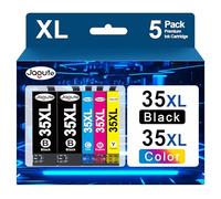 Jagute 35XL Cartouches d’encre de remplacement pour Epson 35 XL Cartouches 35 pour Epson WorkForce Pro WF-4720DWF WF-4725DWF WF-4730DTW WF-4740DTWF (Pack de 5, Noir Cyan Magenta Jaune)