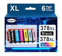 Jagute 378XL Cartouches d'encre compatibles avec cartouches Epson 378 XL Multipack pour Epson Expression Photo XP-8500 XP-8505 XP-8600 XP-8605 XP-8700 XP-8000 XP-15000 (1BK, 1C, 1M, 1Y, 1LC, 1LM)