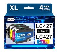 Jagute LC427 Cartouches d’encre compatibles avec cartouches Brother LC 427 LC-427 pour Brother HL-J6010DW MFC-J5955DW MFC-J6955DW MFC-J6957DW MFC-J6959DW (4 Pack, 1 Noir, 1 Cyan, 1 Magenta, 1 Jaune)