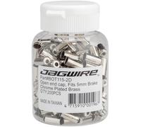 Jagwire Embout de Gaines Freins sertis Ouverts 200 pièces Chrome 5 mm