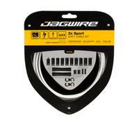 Jagwire 2X Sport Shift Kit Gaines et câbles de dérailleur Adulte Unisexe, Argent, Taille Unique