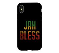 Jah Bless Rasta Color Reggae Music Love Coque pour iPhone X/XS