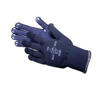 Jah Mixte 5030 Gants tricotés en coton polyester à picots poids moyen, Bleu, S (Lot de 24) EU