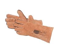 Jah SP Gant de 956 cuir croûte, manchette, marron, Taille 10, Lot de 20