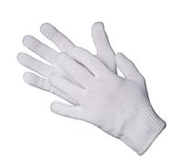 Jah Van de 10G Nylon tricot gants, élastique, niveau intermédiaire, blanc, Taille 10, Lot de 24