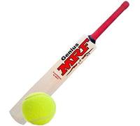 JaHaNa Sports Wooden Cricket Bat Popular Willow for Tennis, Rubber Ball (5 Number, Plain)