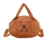 JAHEMU Capybara Sac à Main en Peluche Sac à Bandoulière Animaux en Peluche Sacs Fourre-Tout Capybara Porte-Monnaie Costume Accessoires pour Fille Femme
