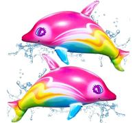 JAHEMU Dauphin Gonflable 90cm Jouet Gonflable de Piscine de Dauphin Grands Ballons de Plage Gonflables Jouets de Piscine d'Été pour Enfants et Adultes