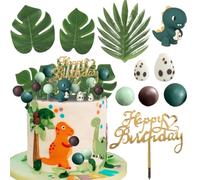JAHEMU Dinosaure Gateau Topper Jungle Décorations Gateau Birthday Cake Topper Enfants Fête D'anniversaire Baby Shower