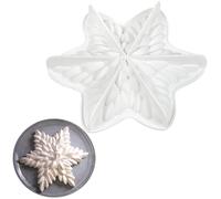 JAHEMU Moule à Gâteau en Silicone Flocon de Neige, Moules en Silicone 3D de Noël, Moule de Cuisson Réutilisable pour Chocolat, Mousse, Pâtisseries, Glaçons - Cadeau de Noël et d'Hiver