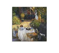 JAHER Claude Monet Peintures - Le jardin de Monet à Argenteuil) Poster Décoration murale à suspendre Décoration de chambre à coucher Esthétique 40 x 40 cm