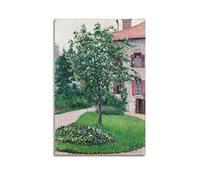 JAHER Gustave Caillebotte - (Arbre en fleurs) Poster peinture sur toile Art mural défilement image impression mur salon décoration maison 30 x 45 cm