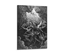 JAHER Gustave Dore Poster mural avec gravure « The Mouth of Hell » - Décoration familiale - 20 x 30 cm