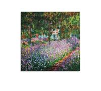 JAHER Peinture murale à suspendre Claude Monet - (Jardin de Monet) - Décoration murale - 70 x 70 cm