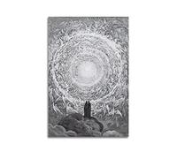 JAHER Poster artistique The Empyrean, Dante's The Divine Comedy par Gustave Dore - Décoration murale à suspendre - 60 x 90 cm