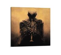 JAHER Poster d'art surréaliste No.10 par Zdzis'aw Beksinski - Illustrations cool - Peinture murale à suspendre - 60 x 60 cm
