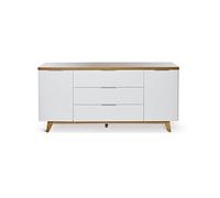 Jahnke Buffet en Bois d'ingénierie - Chêne nucléaire/Blanc - Taille Unique