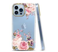 Jaholan Coque iPhone 13 Pro Silicone Coque Transparent TPU Gel Housse Etui Protection Ultra Fine Mince Léger Case Souple Coque pour iPhone 13 Pro 2021 6.1" - Rose Pink