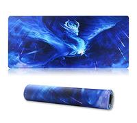 Jahosin Grand Tapis de Souris de Jeu avec Bords Cousus, [70x30 cm] Tapis de Souris étendu avec Base en Caoutchouc Naturel antidérapante pour joueur/bureau/bureau/maison-70x30 Bluedragon