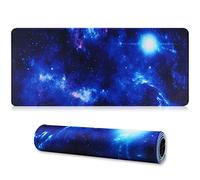 Jahosin Grand Tapis de Souris de Jeu avec Bords Cousus, [70x30 cm] Tapis de Souris étendu avec Base en Caoutchouc Naturel antidérapante pour Joueur/Bureau/Bureau/Maison 70x30 Bluespace04