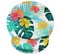 Jahosin Tapis de Souris avec Repose-Poignet,Repose-Poignet Ergonomique Noir Pur, Coussin de Poignet antidérapant Confortable en Mousse à mémoire de Forme pour Ordinateur et Bureau 25x23 Huafloral