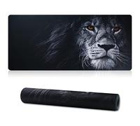 Jahosin Tapis de Souris de Jeu XXL, Tapis de Souris étendu Bords Cousus 2MM Base en Caoutchouc antidérapant 90x40cm Tapis de Bureau pour jeux/bureau/affaires-90x40 Lion01