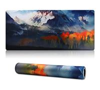 Jahosin Tapis de Souris de Jeu XXL, Tapis de Souris étendu Bords Cousus 2MM Base en Caoutchouc antidérapant 90x40cm Tapis de Bureau pour jeux/bureau/affaires-90x40 Moutain05