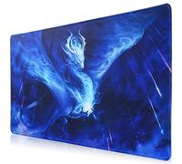 Jahosin Tapis de Souris de Jeu XXL, Tapis de Souris étendu Bords Cousus 2MM Base en Caoutchouc antidérapant 90x40cm Tapis de Bureau pour Jeux/Bureau/Affaires 90x40 Bluedragon