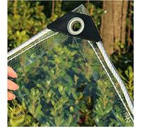 JAHQ Bâche de Protection en PVC 500g/m² untra Haute densité bâche imperméable Transparente avec œillets Couverture pour Jardin extérieur - 150cm x 350cm