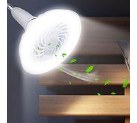 JAHQ Ventilateur de plafond 2 en 1 AC 85 V-265 V E27 12 W Ampoule LED E27 Ventilateur de plafond avec lampe